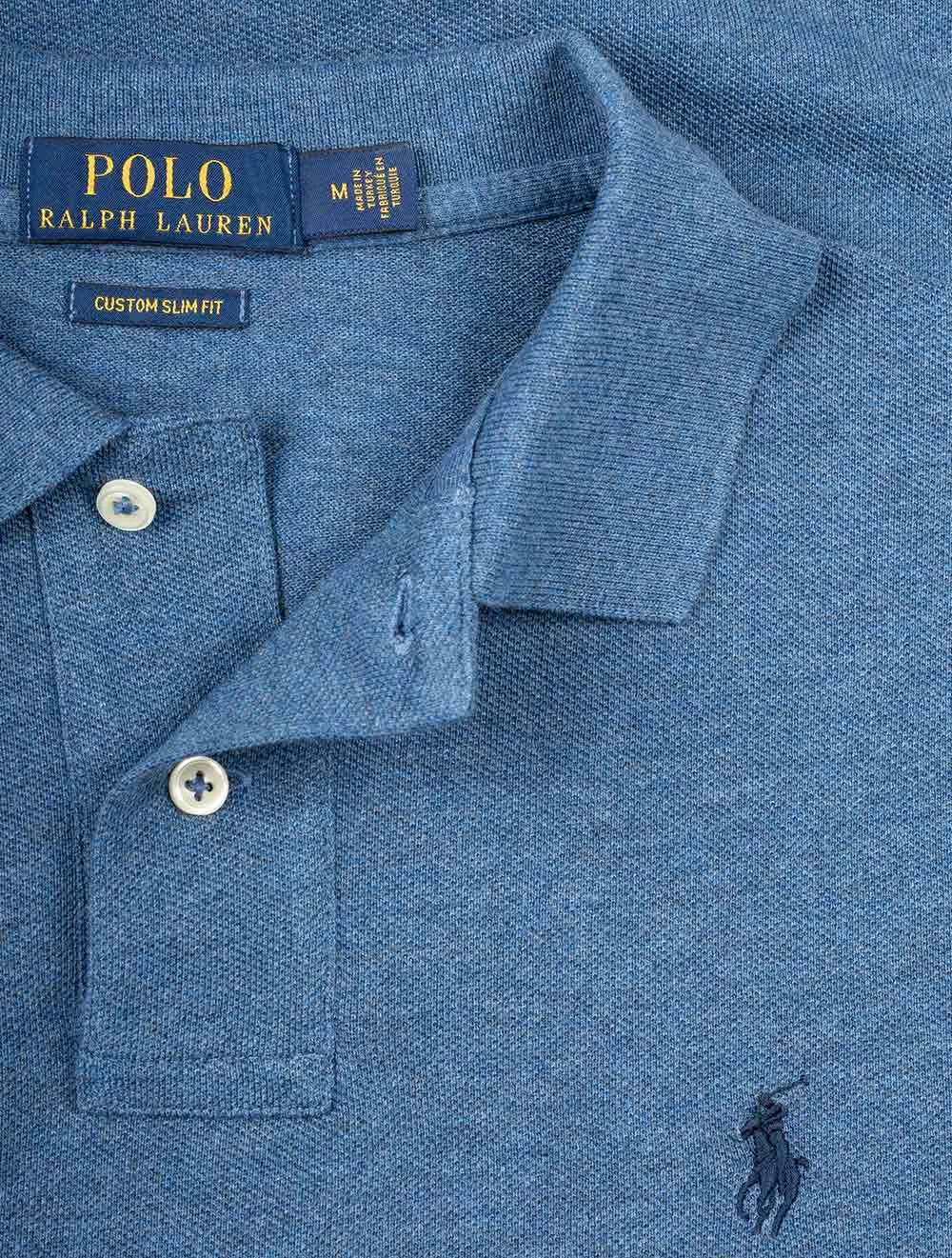 Mesh Polo-Shirt Royal Heather