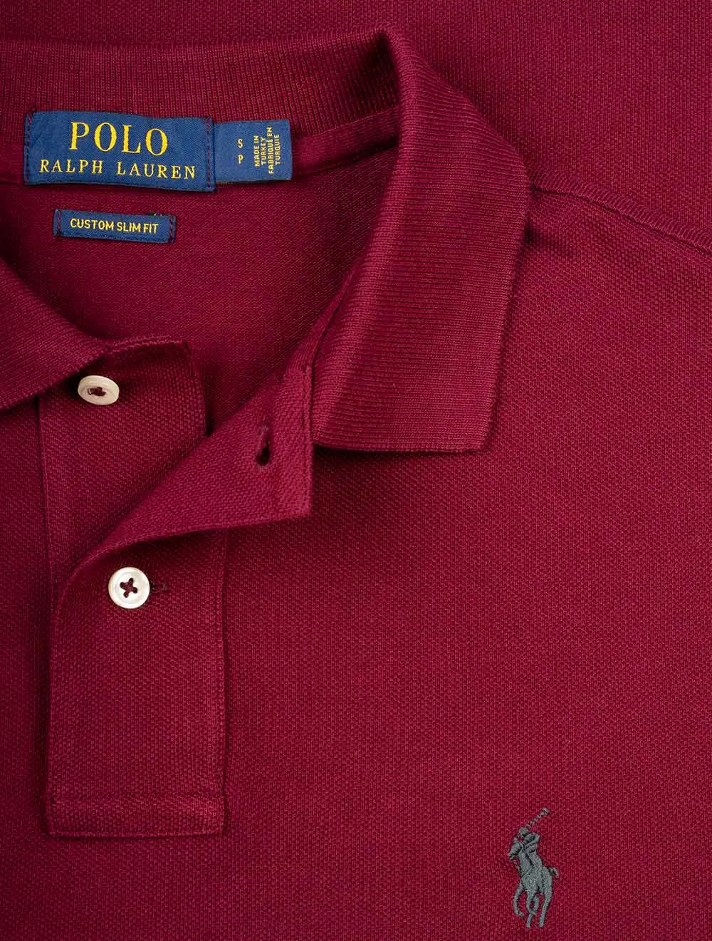 Mesh Polo-Shirt Weinrot