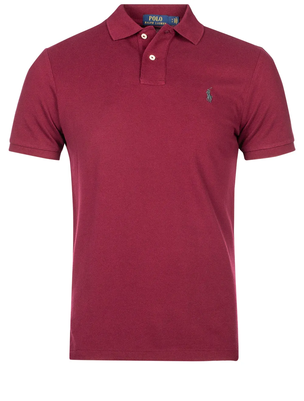 Mesh Polo-Shirt Weinrot