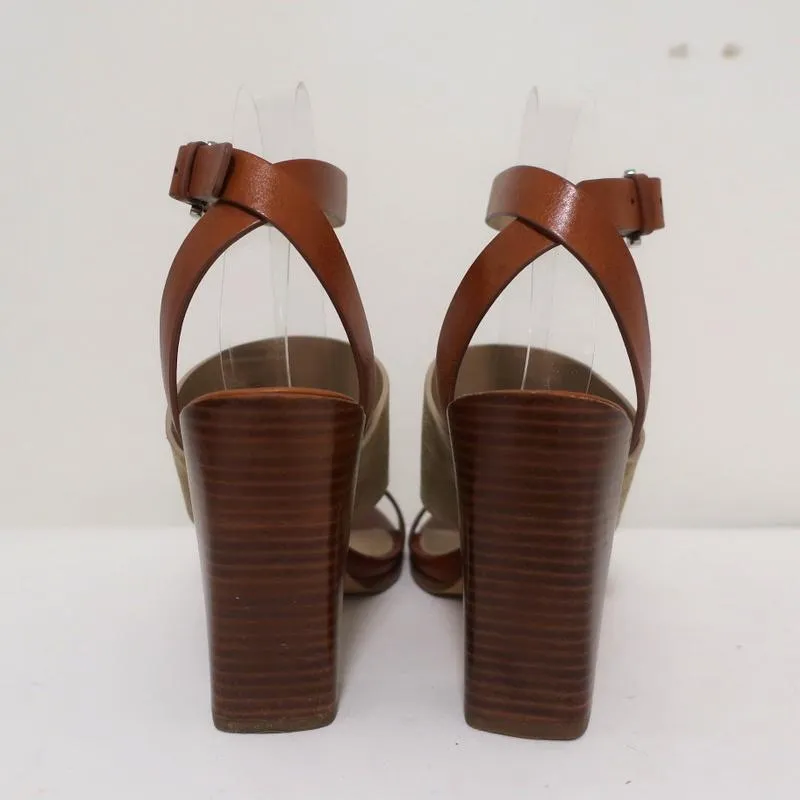 Michael Kors Collection Sandalen Rigby Braun Leder & Beige Wildleder Größe 37