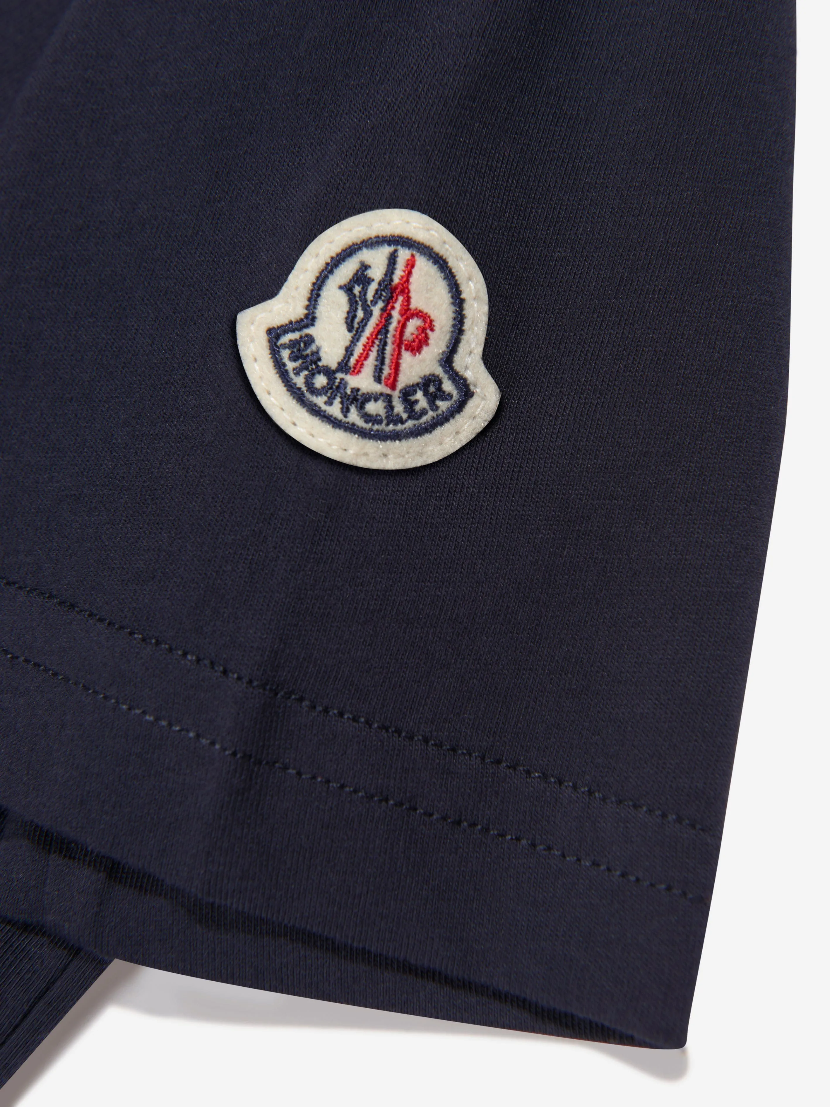 Moncler Enfant Kids Logo T-Shirt in Marineblau