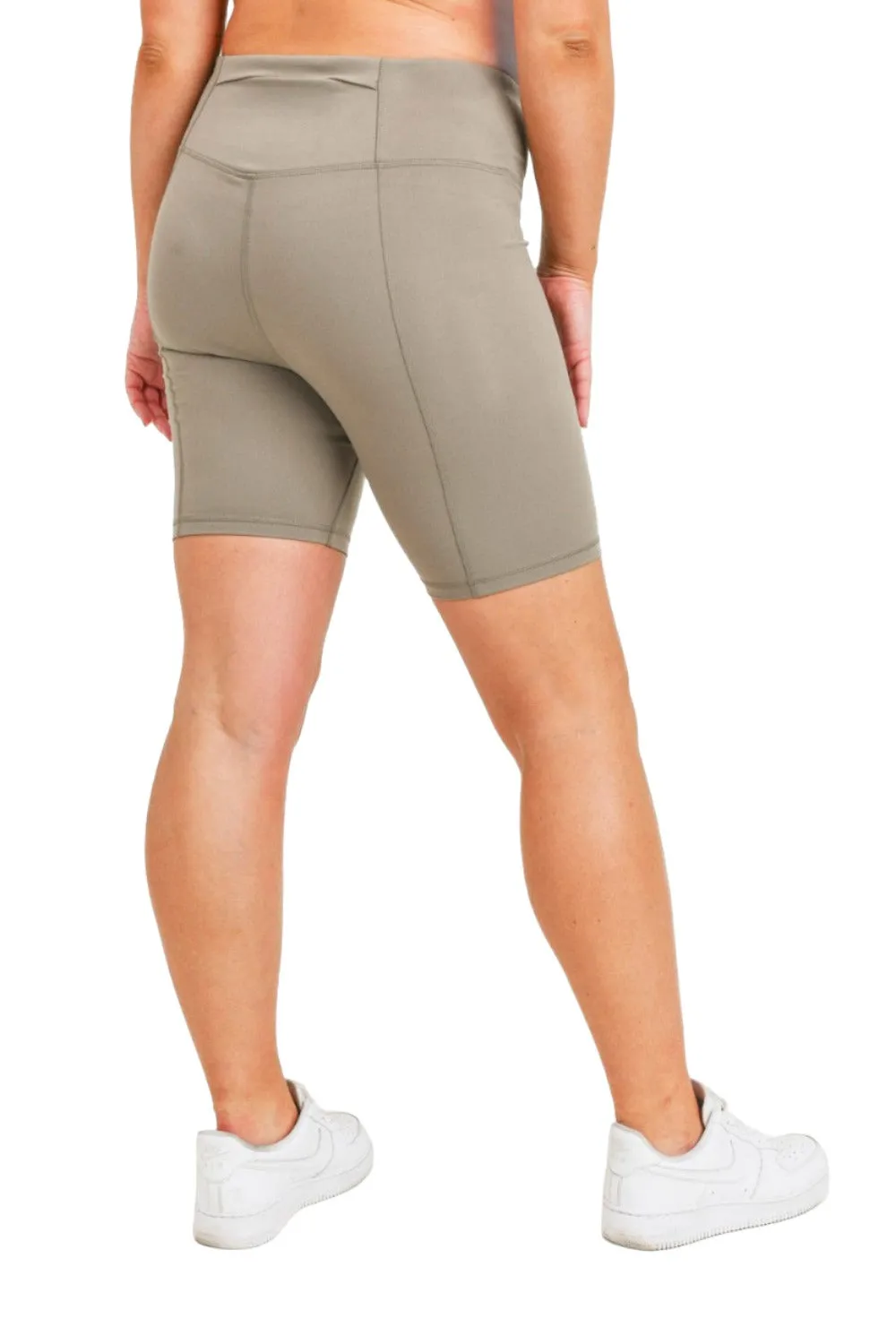 Mono B Rückentaschen-Sweetheart-Hochtaillierte Biker-Shorts APH-A047 und Plus