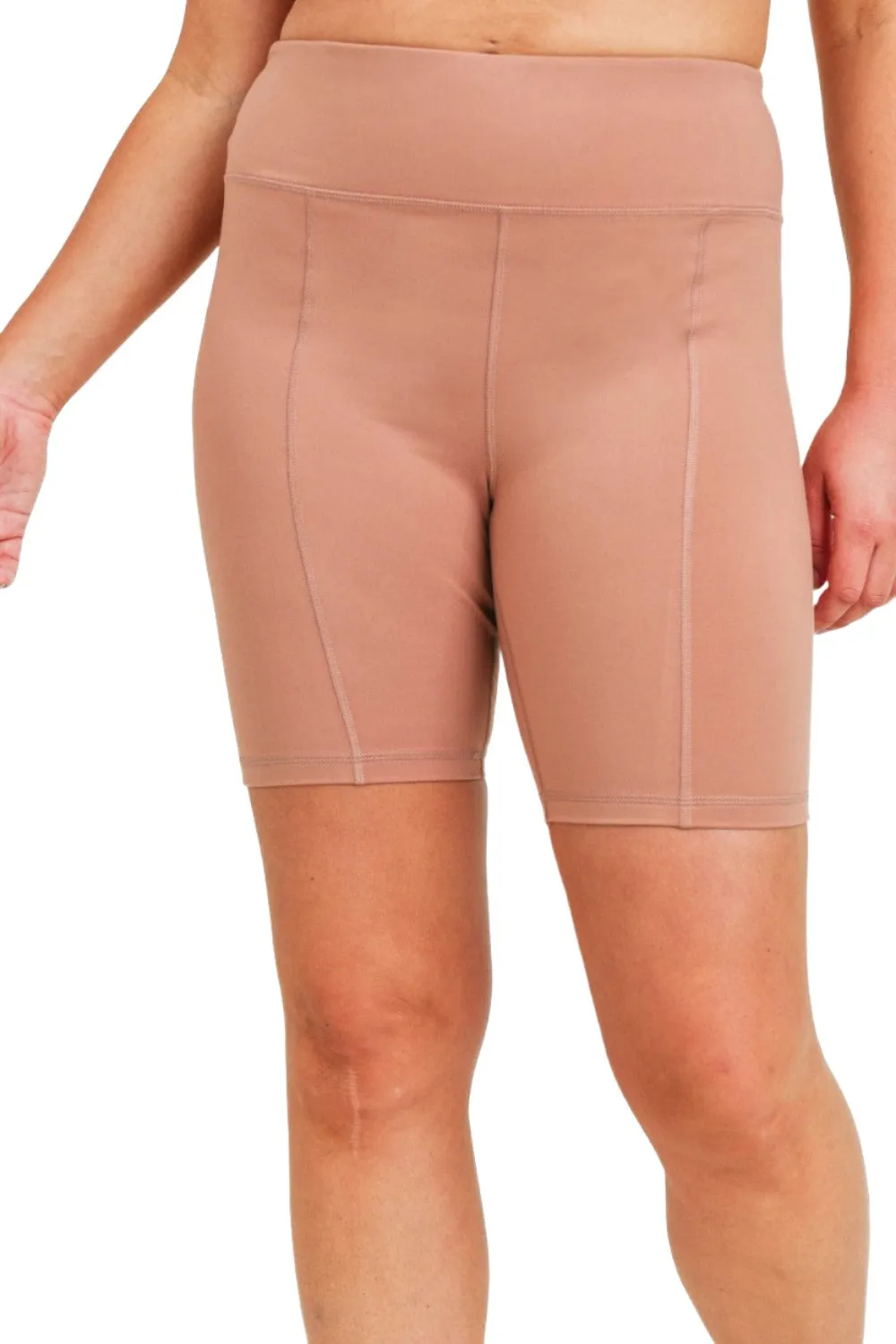 Mono B Rückentaschen-Sweetheart-Hochtaillierte Biker-Shorts APH-A047 und Plus