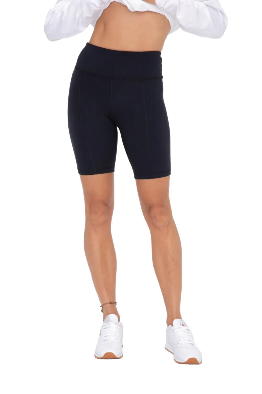 Mono B Rückentaschen-Sweetheart-Hochtaillierte Biker-Shorts APH-A047 und Plus