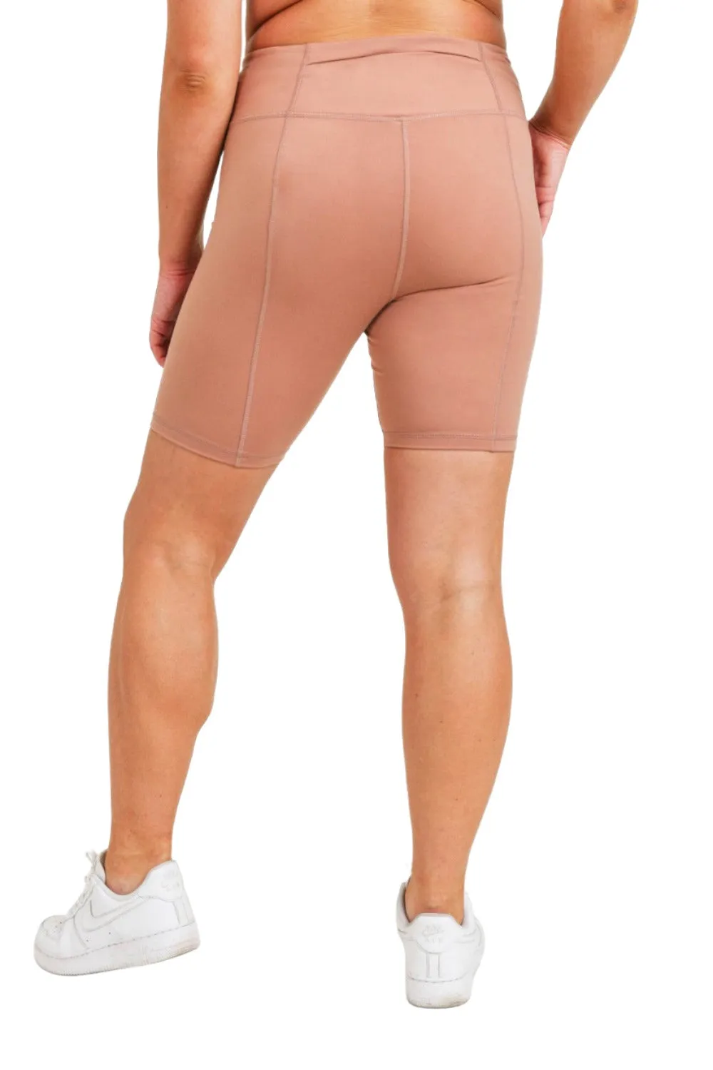 Mono B Rückentaschen-Sweetheart-Hochtaillierte Biker-Shorts APH-A047 und Plus
