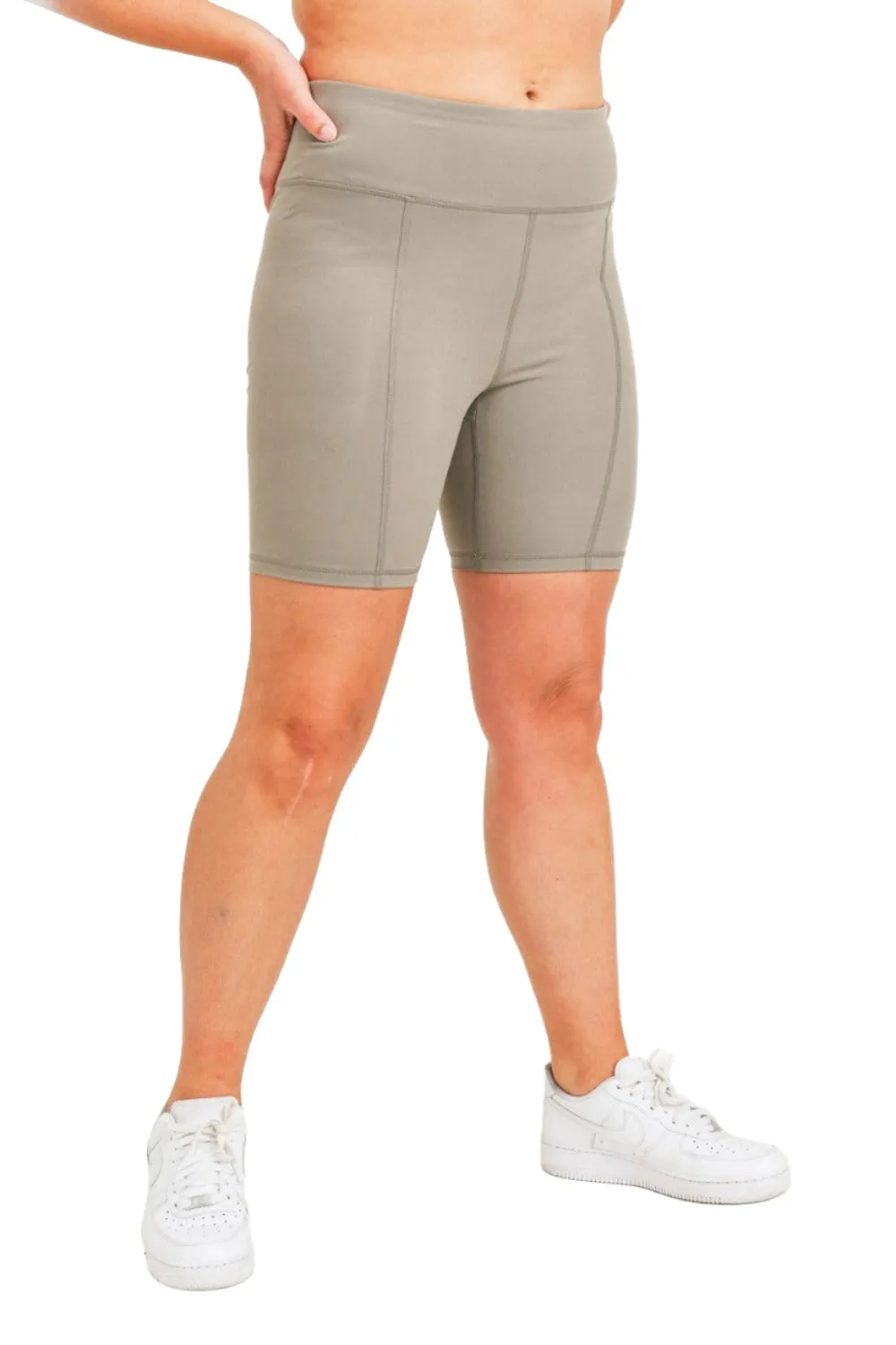 Mono B Rückentaschen-Sweetheart-Hochtaillierte Biker-Shorts APH-A047 und Plus