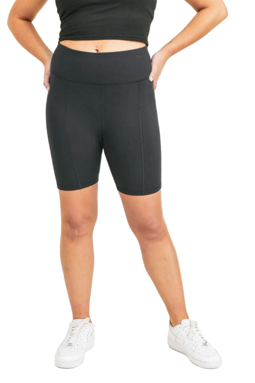 Mono B Rückentaschen-Sweetheart-Hochtaillierte Biker-Shorts APH-A047 und Plus