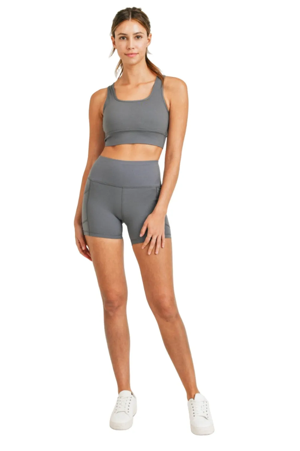 Mono B Konturband Essential Lycra High-Waisted Shorts APH-A029