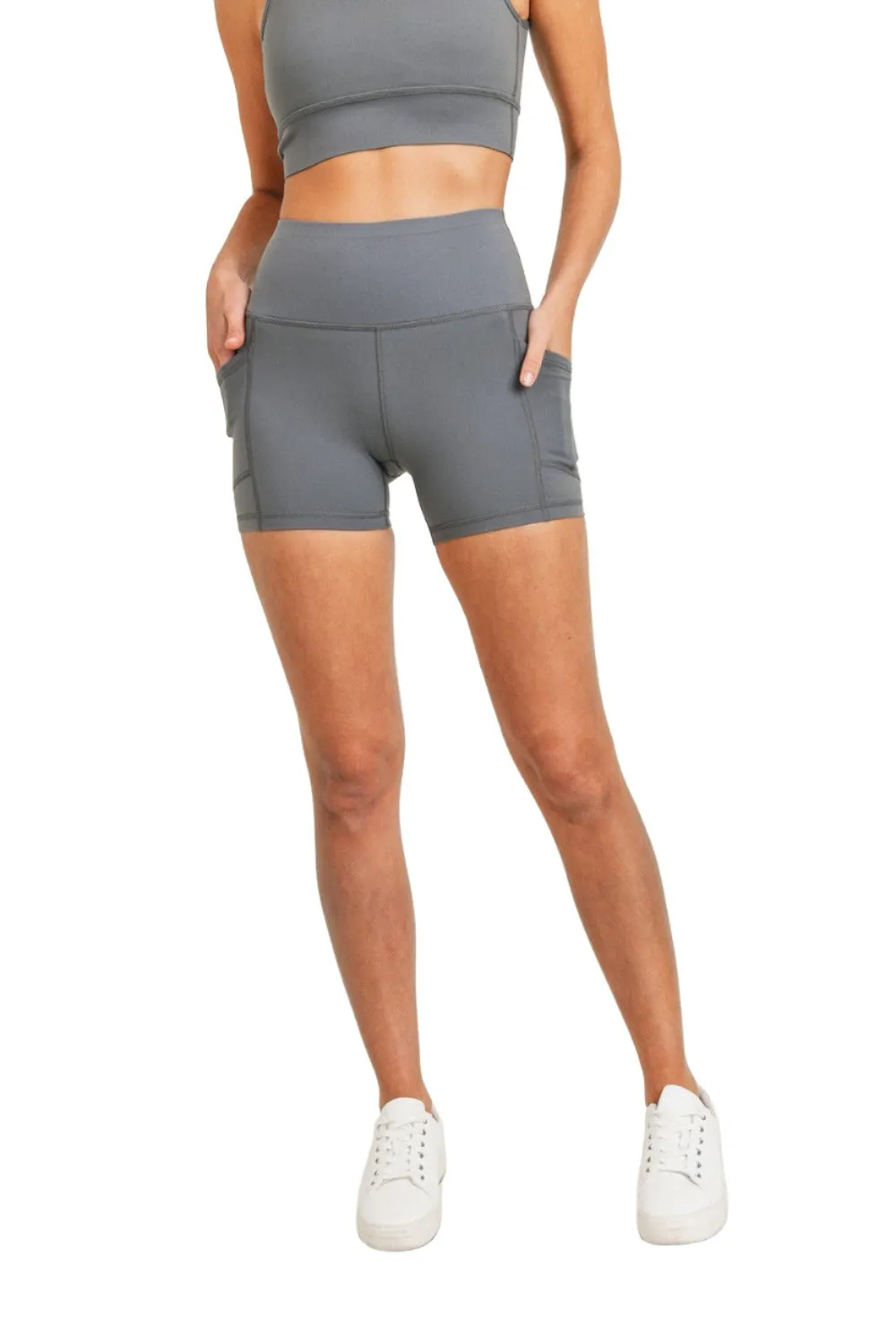 Mono B Konturband Essential Lycra High-Waisted Shorts APH-A029