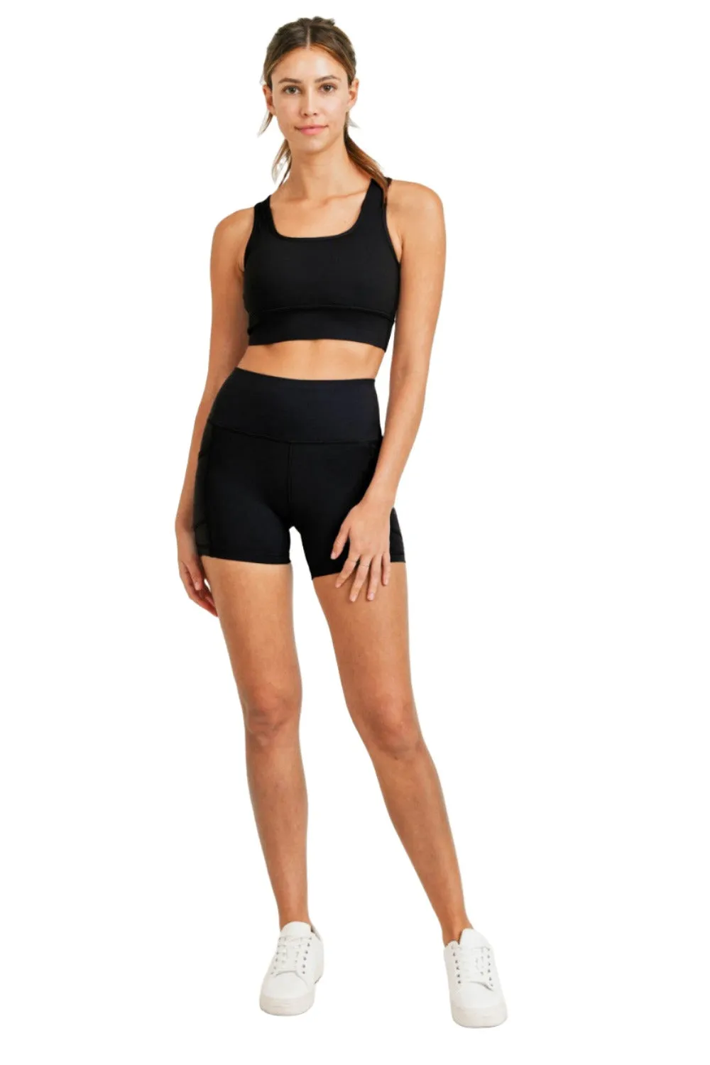 Mono B Konturband Essential Lycra High-Waisted Shorts APH-A029