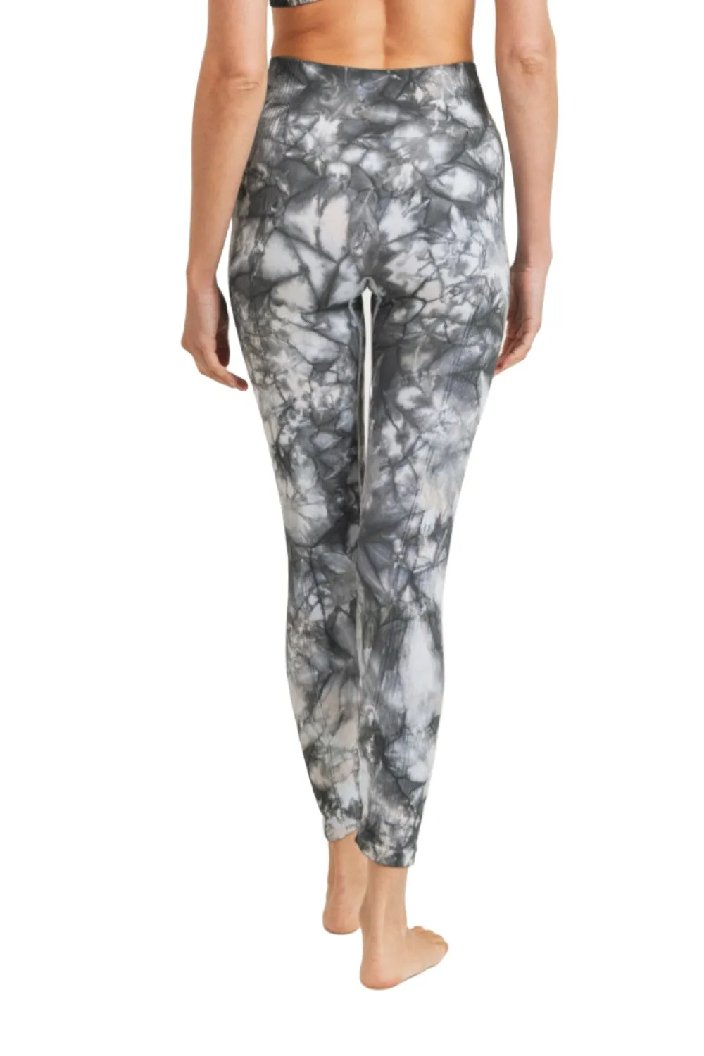 Mono B Glas-Tie-Dye Nahtlose Rippen-Leggings APH3002