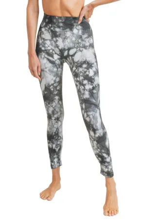 Mono B Glas-Tie-Dye Nahtlose Rippen-Leggings APH3002