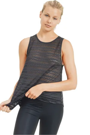 Mono B Gitter Open-Back Mesh Tank AT2910