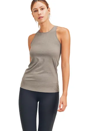 Mono B Meliertes Tanktop mit natürlichem Saum AT-A066