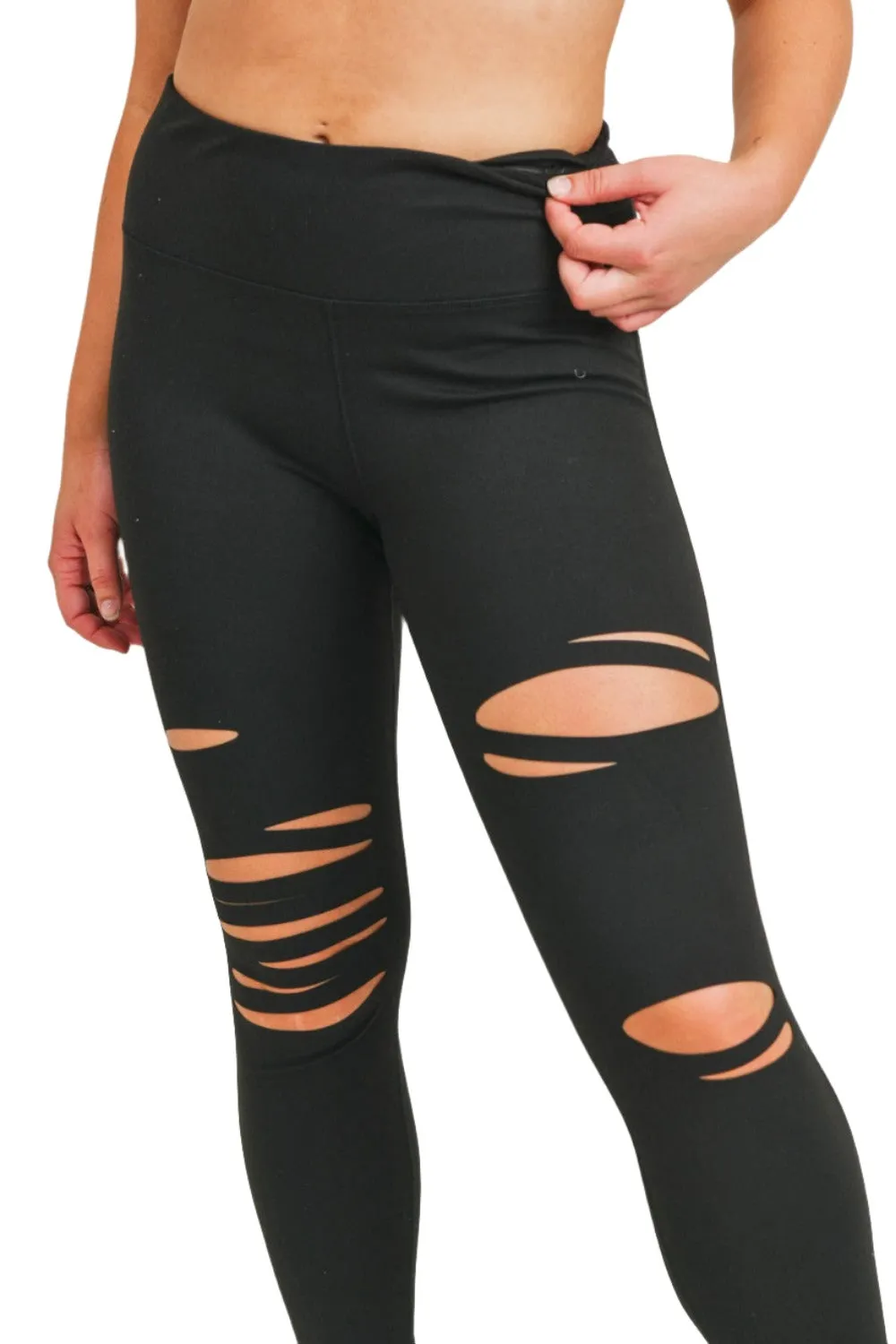 Mono B Zerrissene Leggings APH6216 Plus