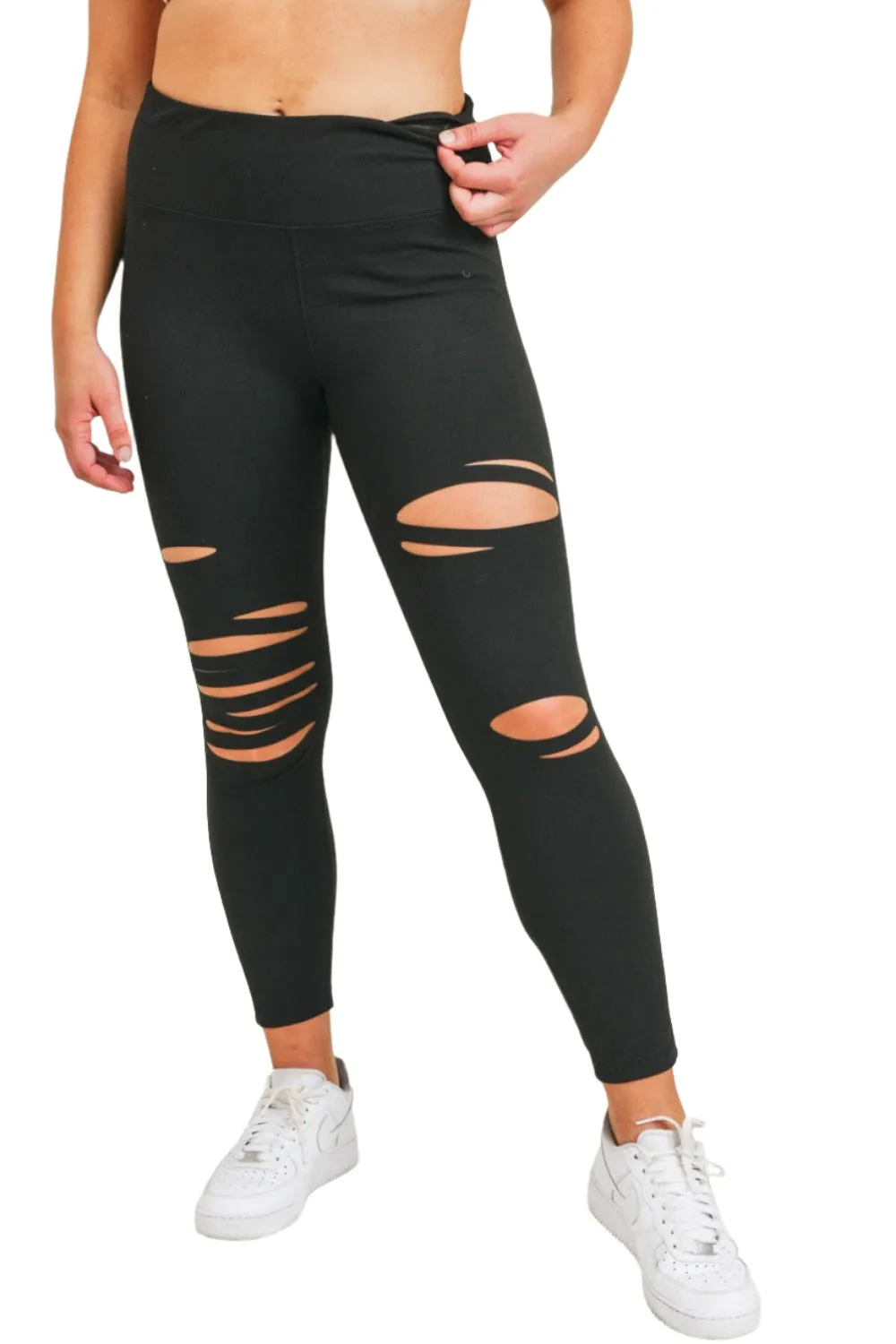 Mono B Zerrissene Leggings APH6216 Plus