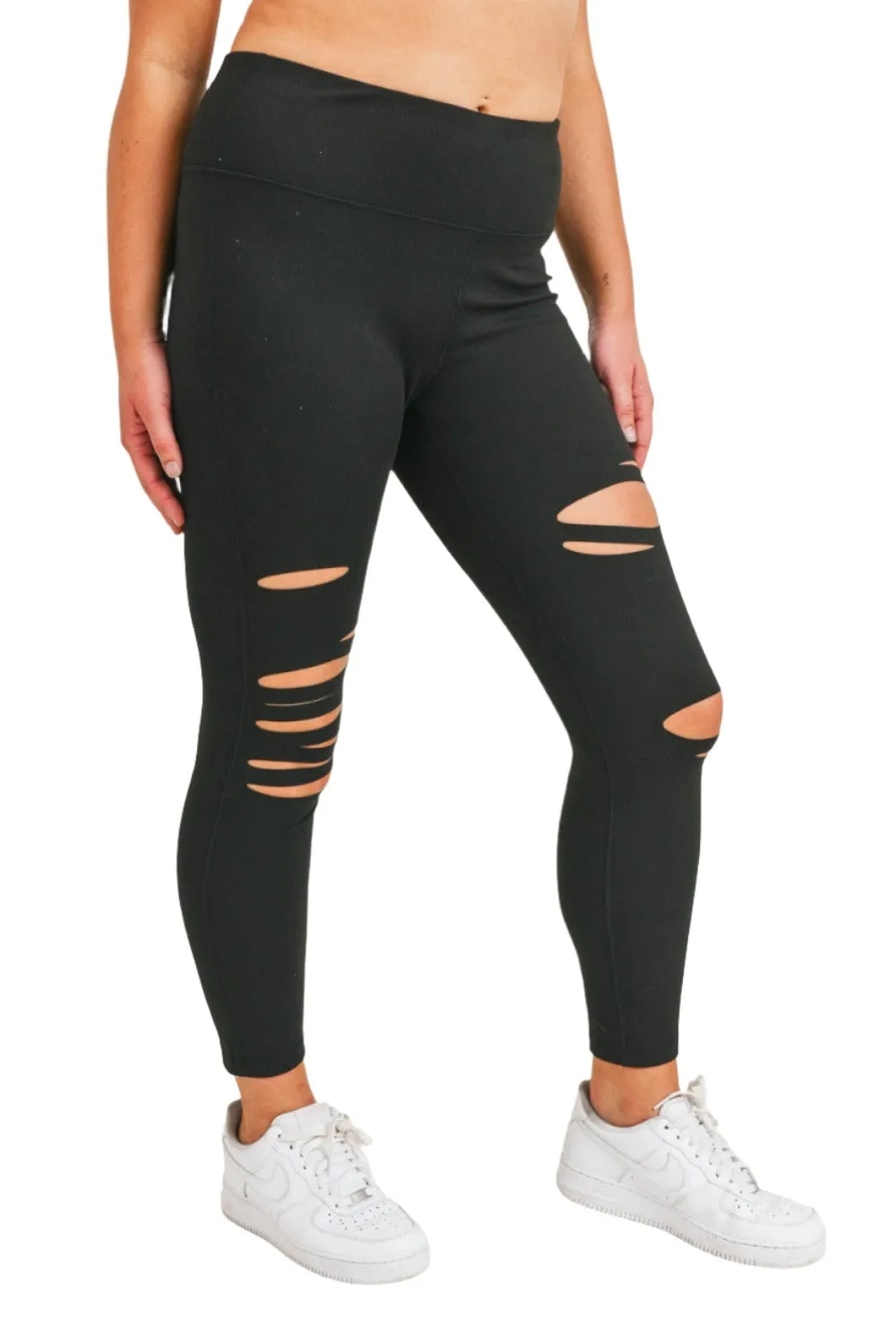 Mono B Zerrissene Leggings APH6216 Plus