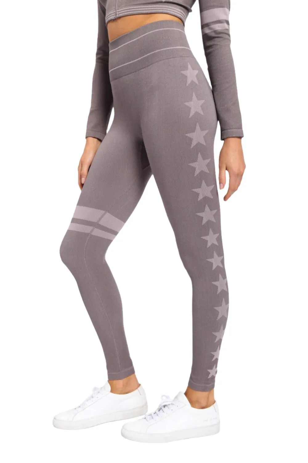 Mono B Sterne und Streifen Nahtlose Leggings APH-A0992