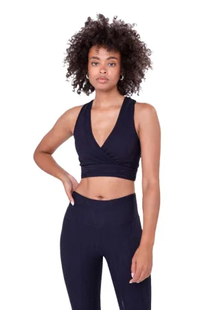 Mono B Texturierte Linien Jacquard TACTEL® Sport-BH AT8089