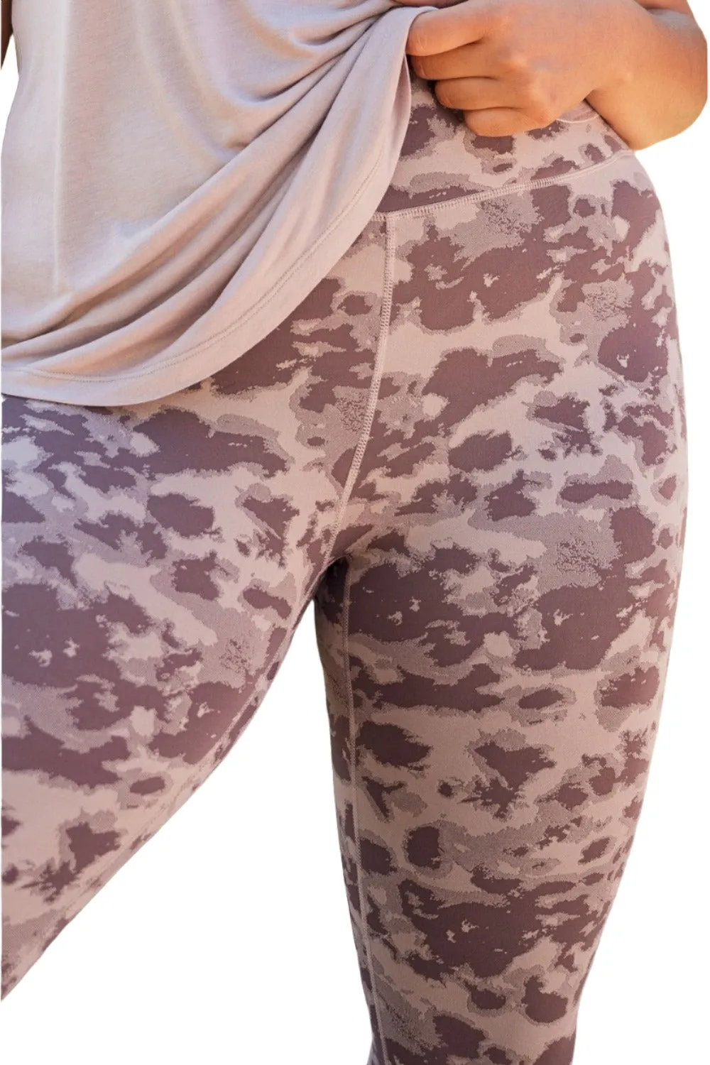 Mono B Gemusterte Gepunktete High-Waist Leggings APH-A075