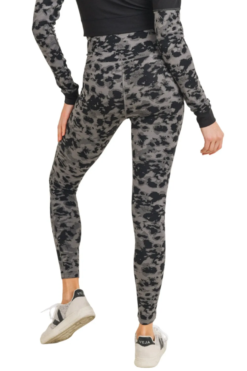Mono B Gemusterte Gepunktete High-Waist Leggings APH-A075