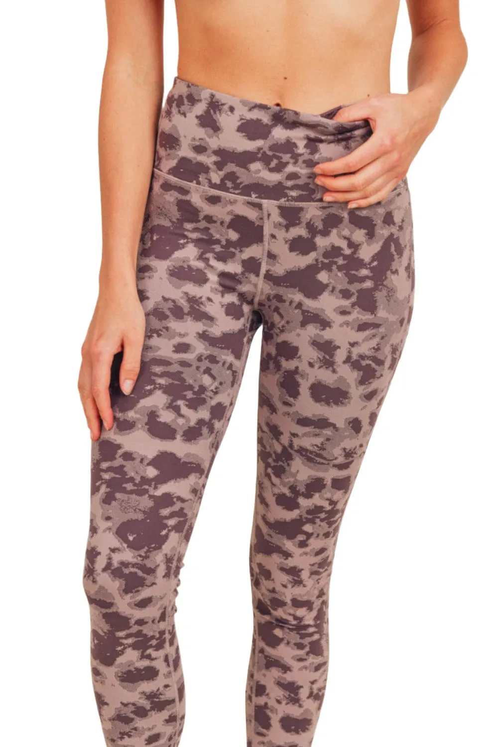Mono B Gemusterte Gepunktete High-Waist Leggings APH-A075