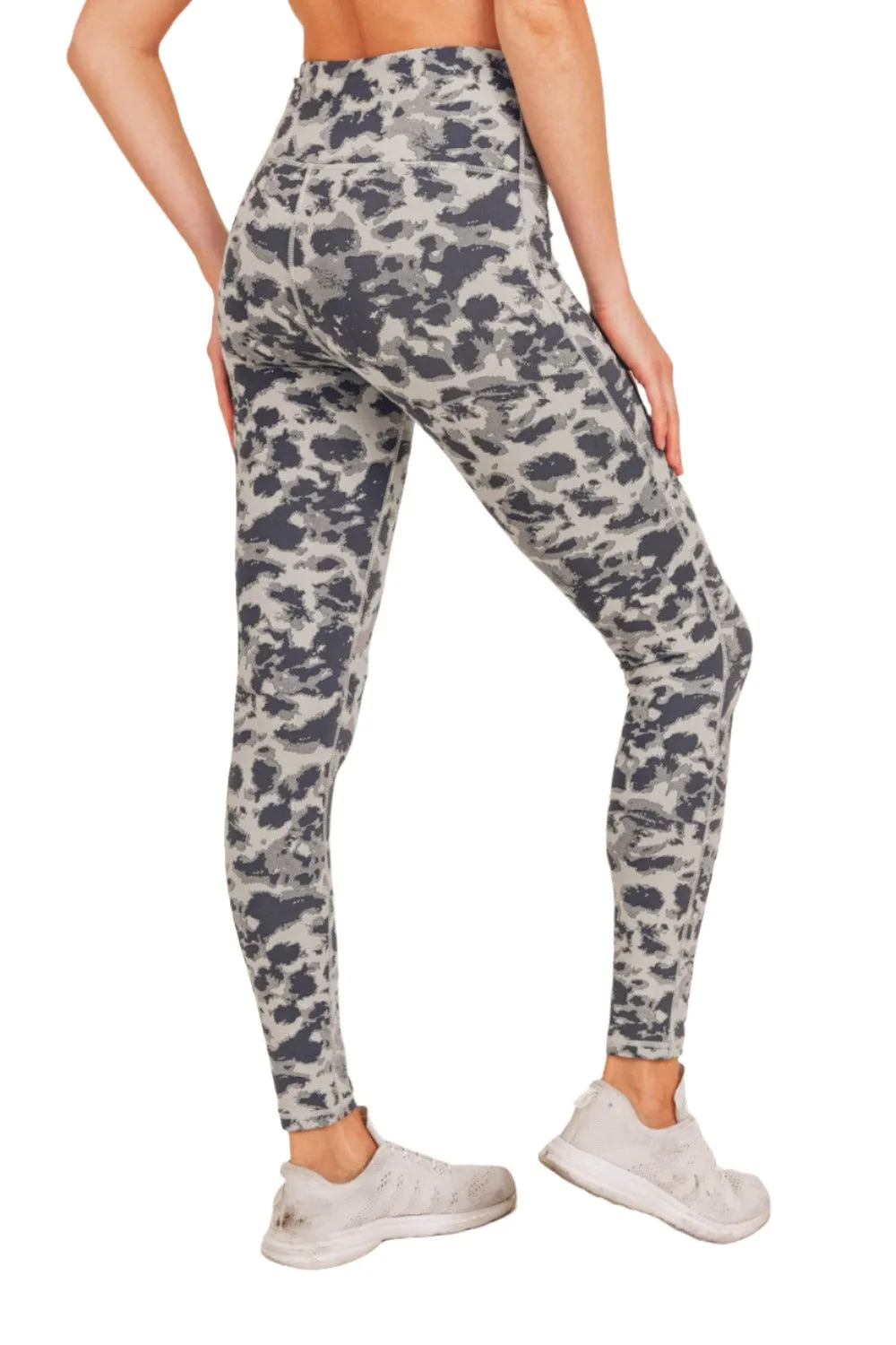 Mono B Gemusterte Gepunktete High-Waist Leggings APH-A075
