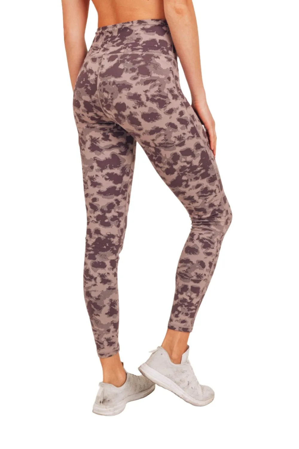 Mono B Gemusterte Gepunktete High-Waist Leggings APH-A075