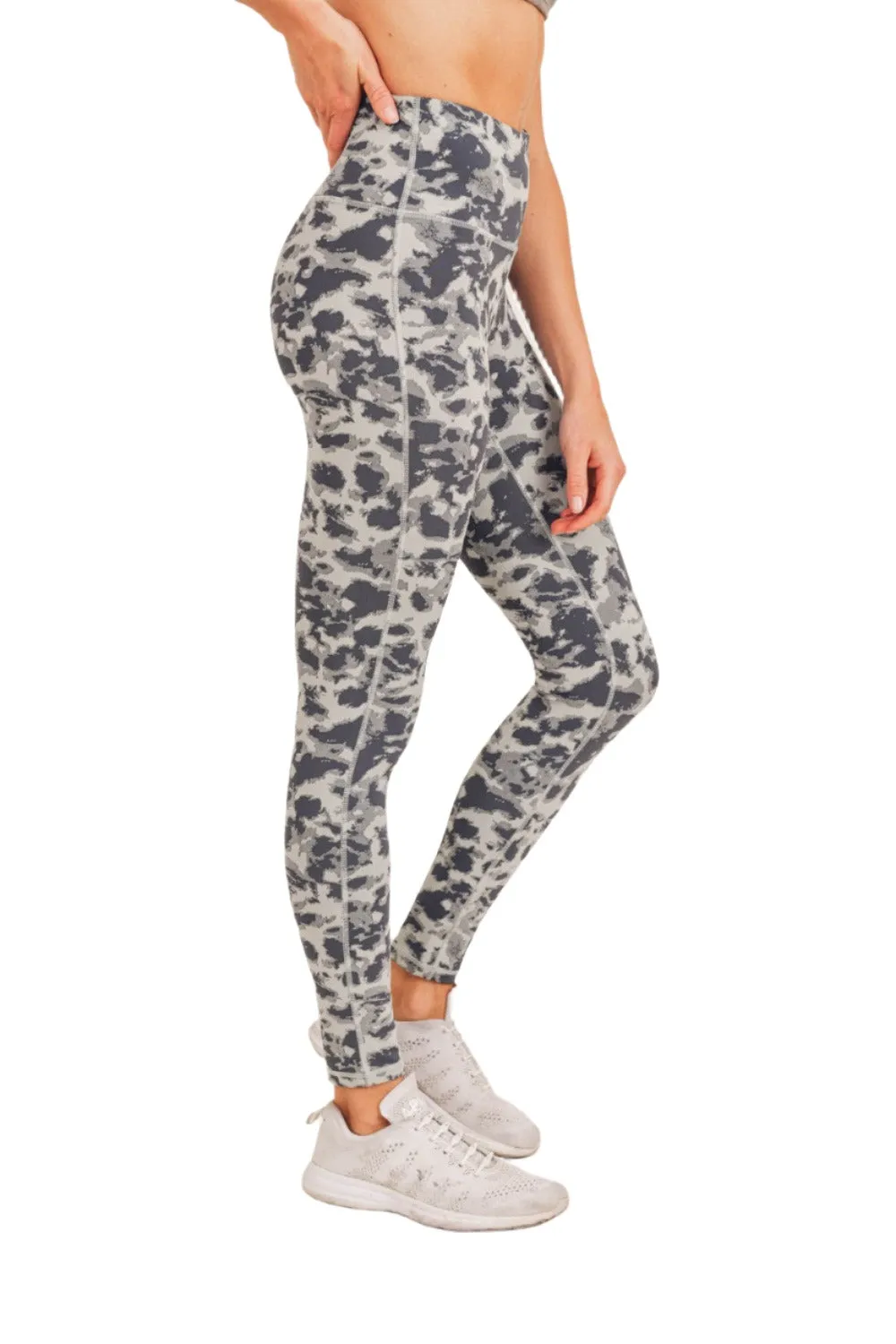Mono B Gemusterte Gepunktete High-Waist Leggings APH-A075
