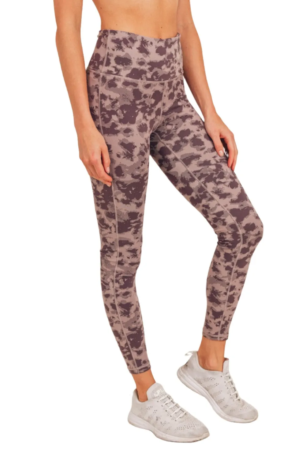 Mono B Gemusterte Gepunktete High-Waist Leggings APH-A075