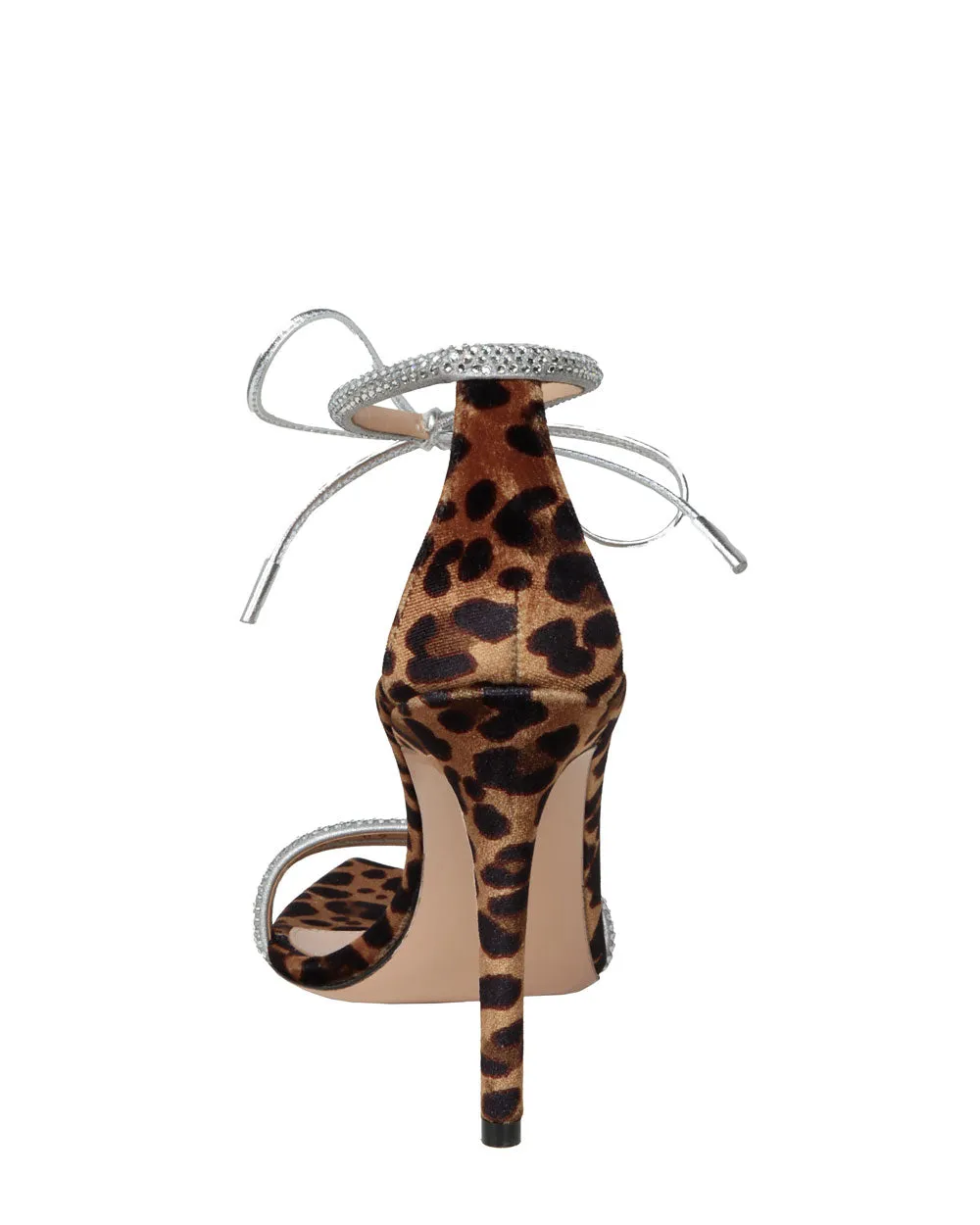 Montecarlo Sandale in Silber-Leopard