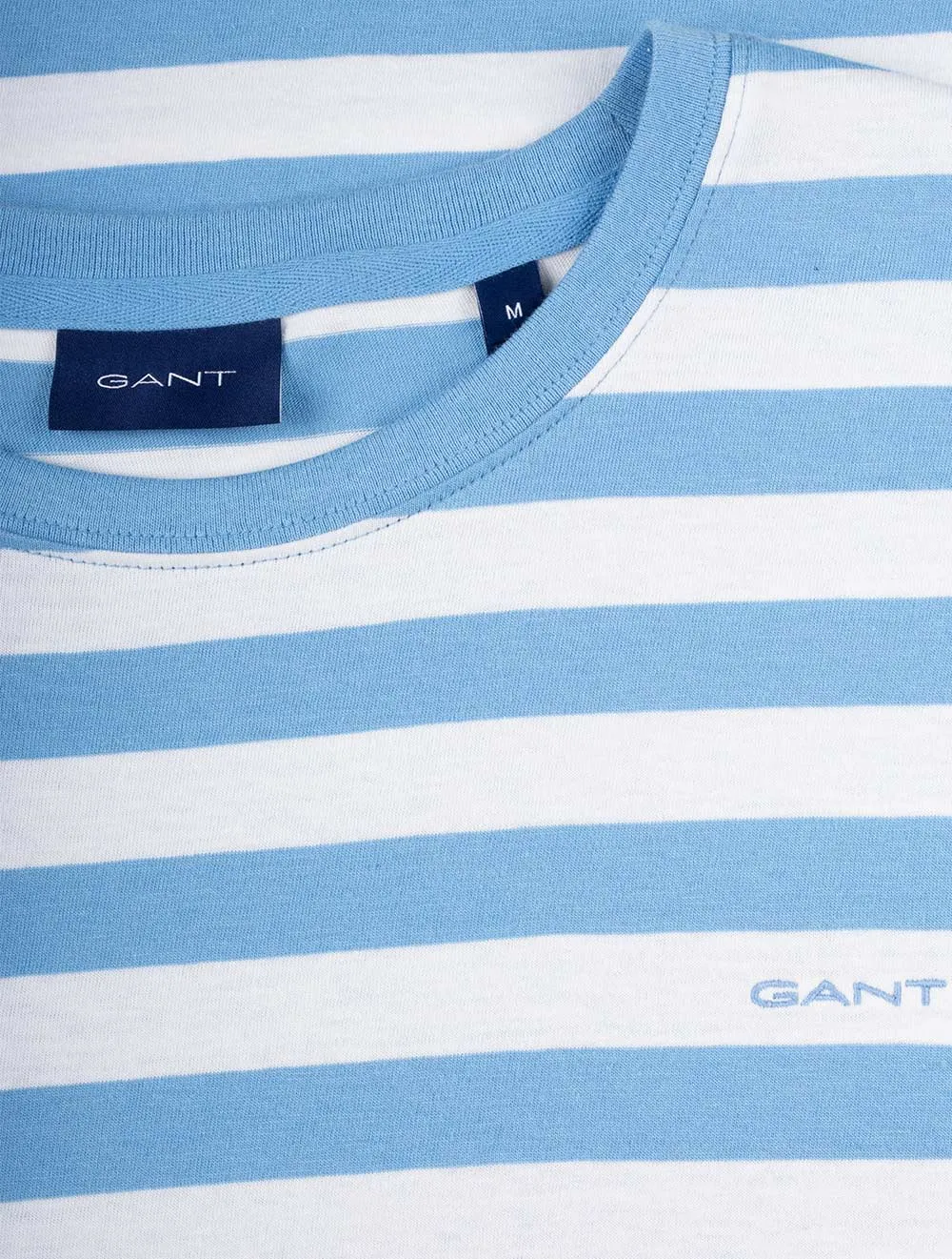 Multistreifen T-Shirt Sanftes Blau