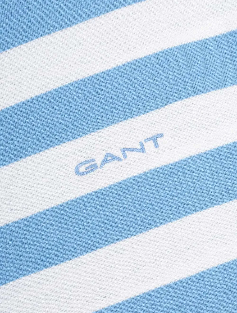 Multistreifen T-Shirt Sanftes Blau