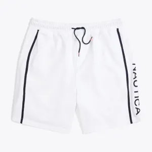 Nautica Herren Big & Tall 9" Logo Fleece Short in Hellweiß Nautica