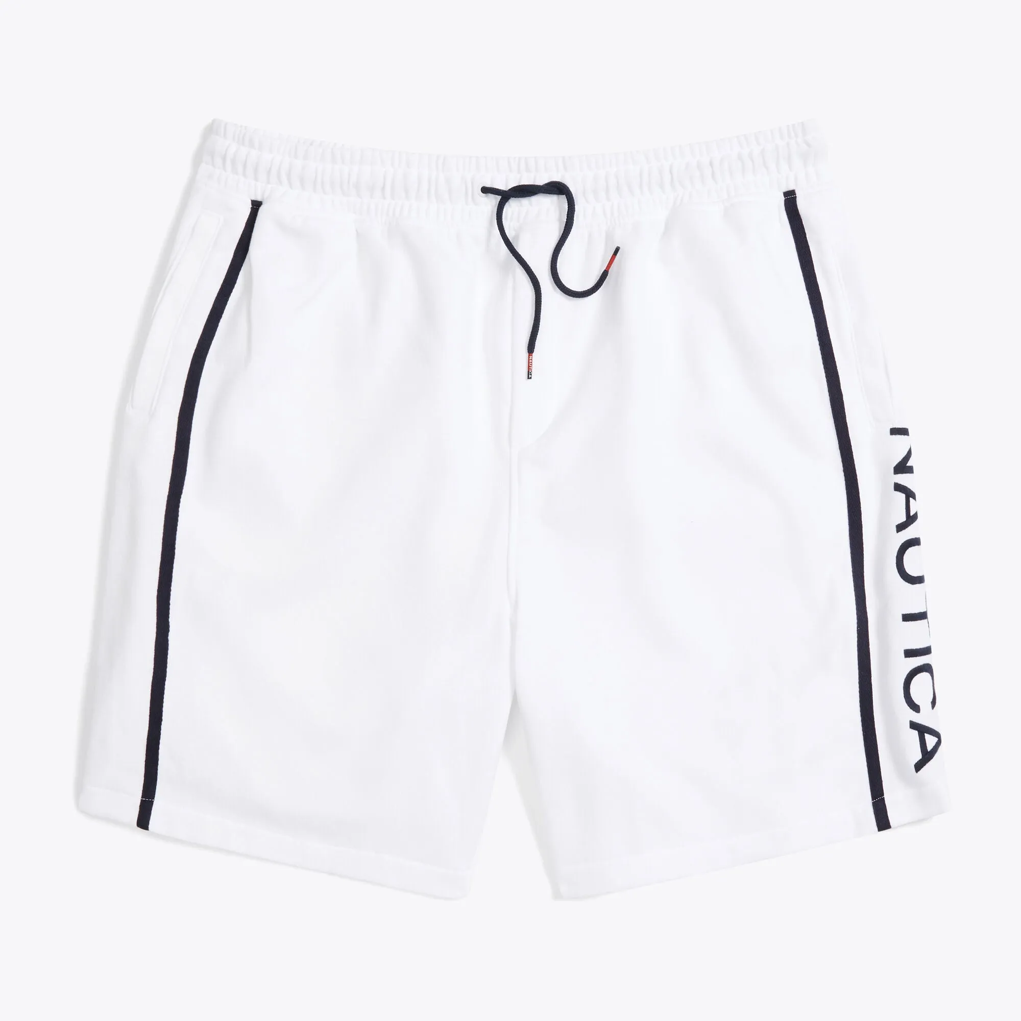 Nautica Herren Big & Tall 9" Logo Fleece Short in Hellweiß Nautica