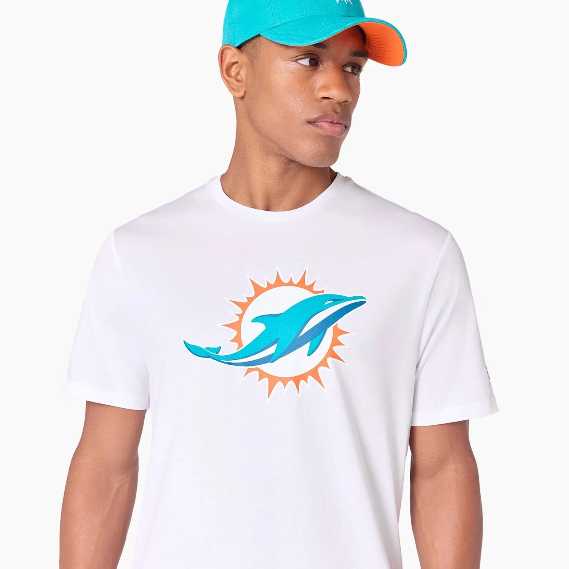 New Era T-Shirts Und Tank Tops Miami Dolphins NFL Weißes T-Shirt