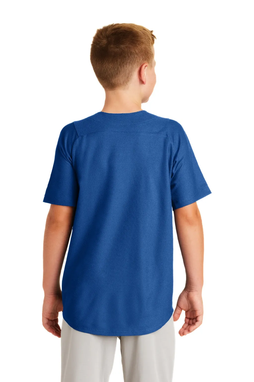 New Era Jugend Diamond Era Feuchtigkeitstransportierendes Kurzarmtrikot - Königsblau