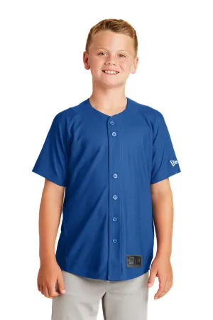 New Era Jugend Diamond Era Feuchtigkeitstransportierendes Kurzarmtrikot - Königsblau