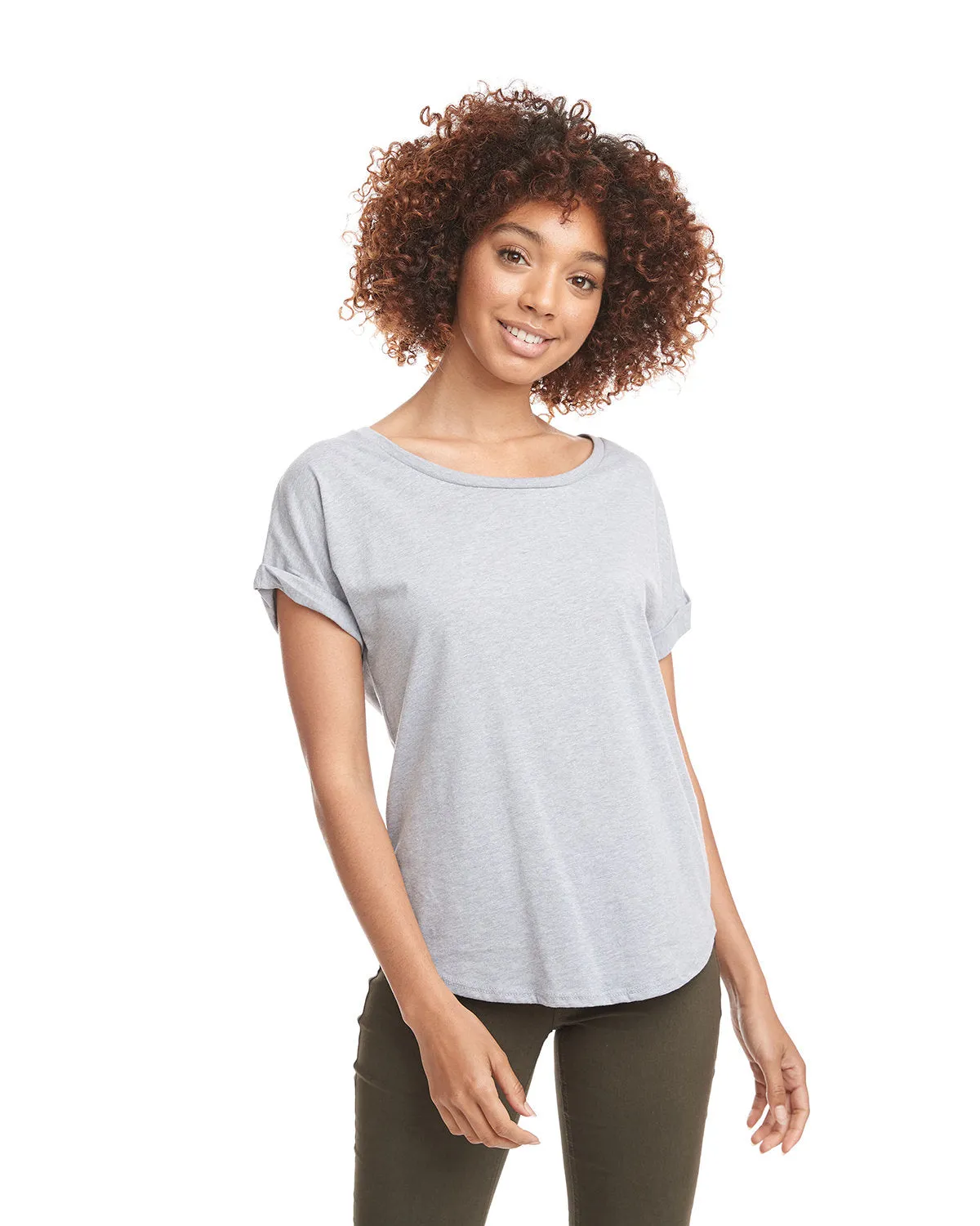 Next Level 6360 Damen Dolman mit aufgerollten Ärmeln