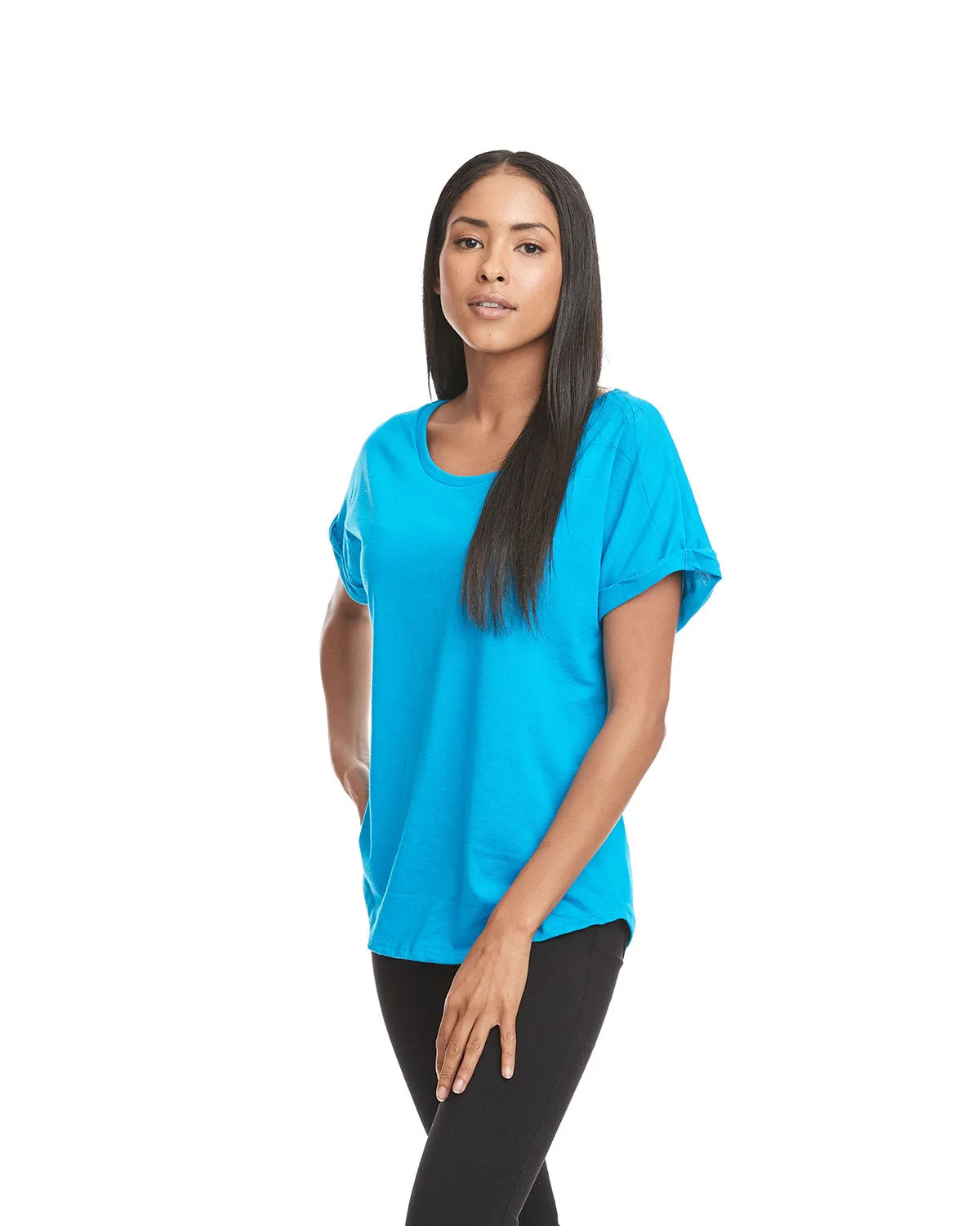 Next Level 6360 Damen Dolman mit aufgerollten Ärmeln