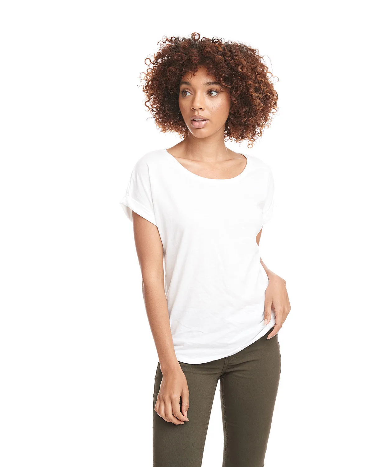 Next Level 6360 Damen Dolman mit aufgerollten Ärmeln