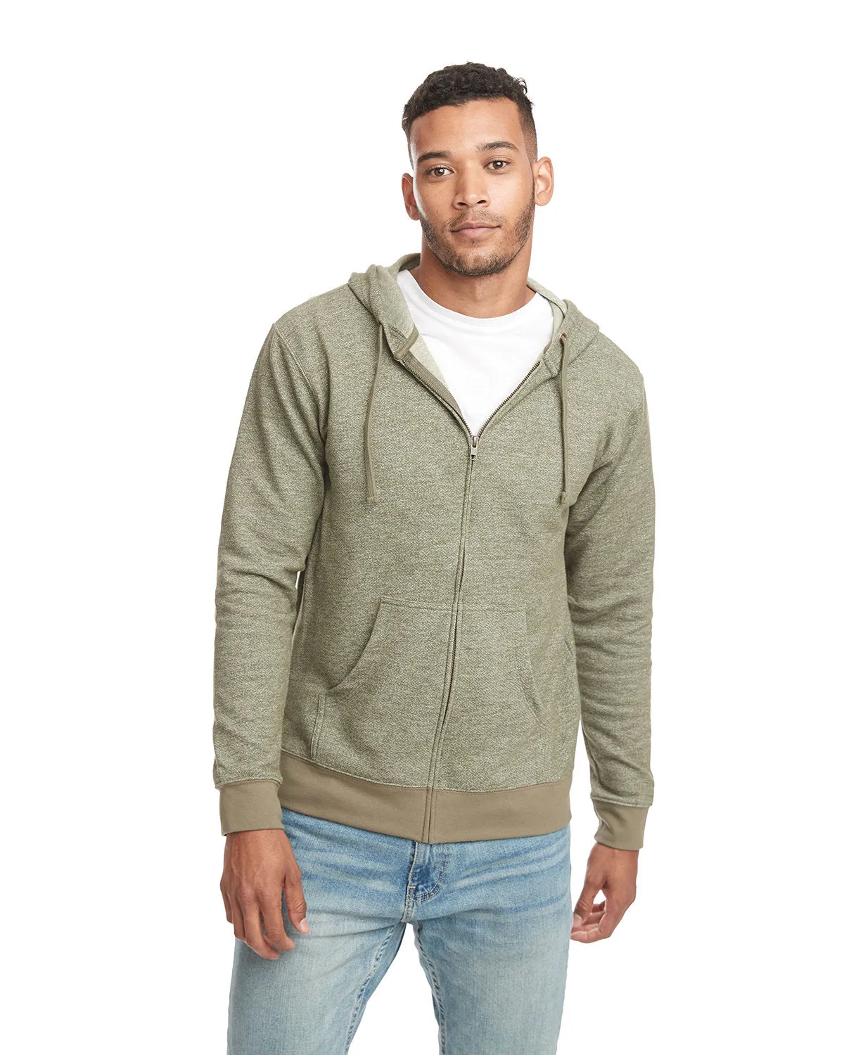 Next Level 9600 Erwachsenen Denim Fleece Full-Zip Kapuzenpullover