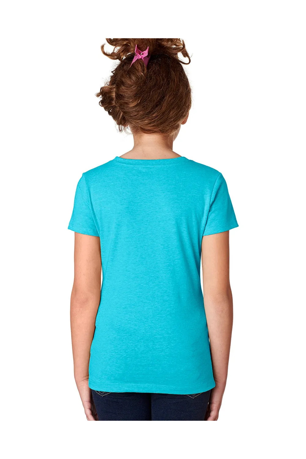 Next Level Youth Princess CVC Jersey Kurzarm T-Shirt mit Rundhalsausschnitt - Bondi Blau