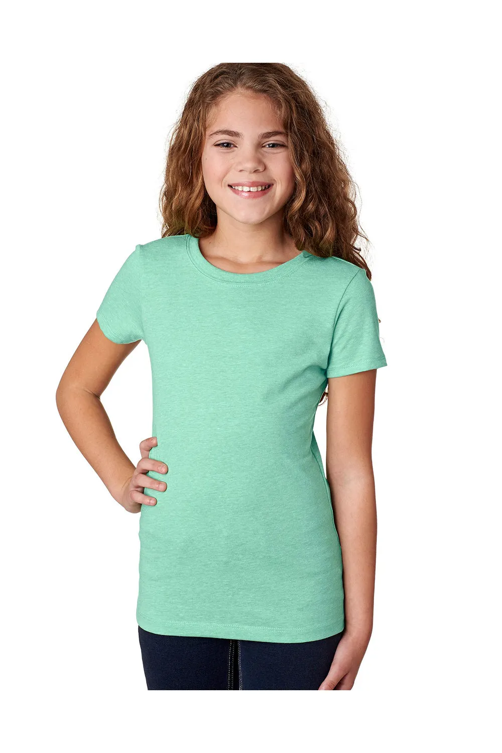 Next Level Youth Princess CVC Jersey Kurzarm T-Shirt mit Rundhalsausschnitt - Mintgrün