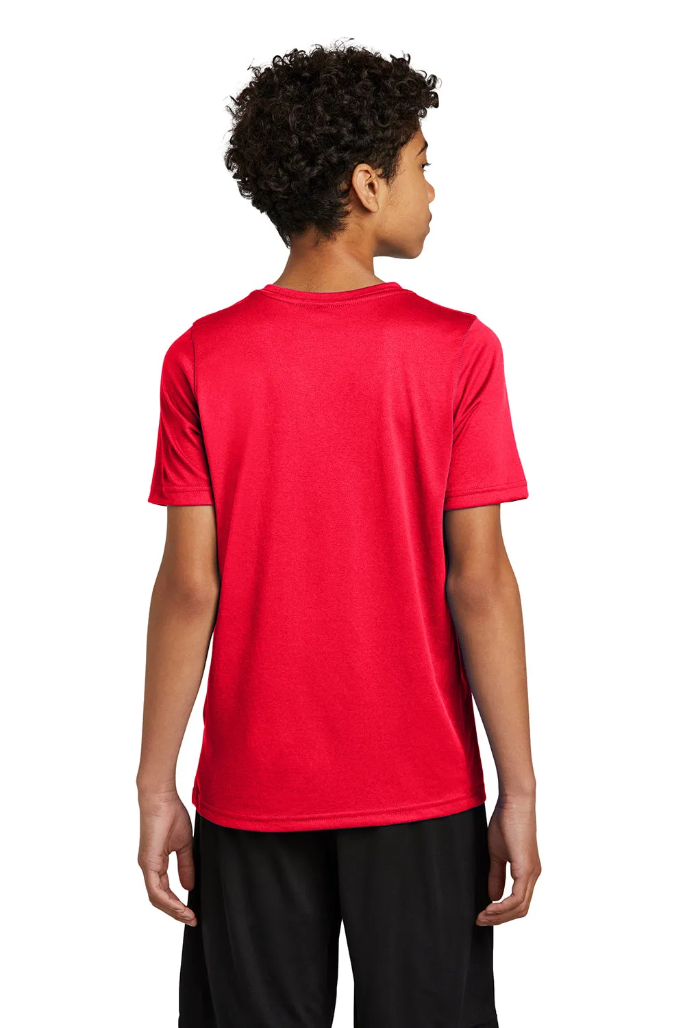 Nike Youth rLegend Dri-Fit Feuchtigkeitstransportierendes Kurzarm-T-Shirt mit Rundhalsausschnitt - University Red