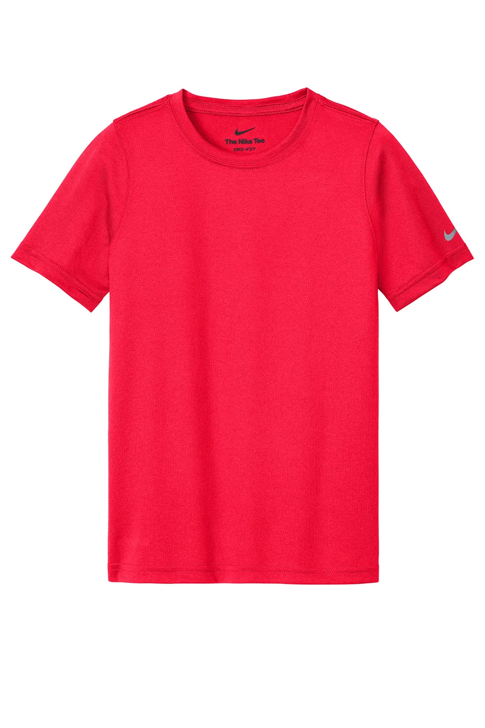 Nike Youth rLegend Dri-Fit Feuchtigkeitstransportierendes Kurzarm-T-Shirt mit Rundhalsausschnitt - University Red