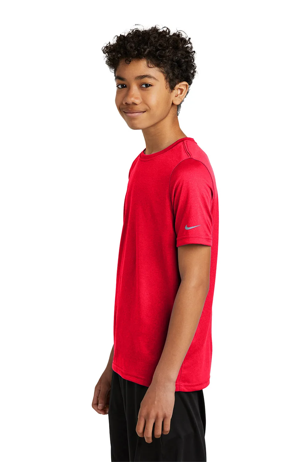 Nike Youth rLegend Dri-Fit Feuchtigkeitstransportierendes Kurzarm-T-Shirt mit Rundhalsausschnitt - University Red