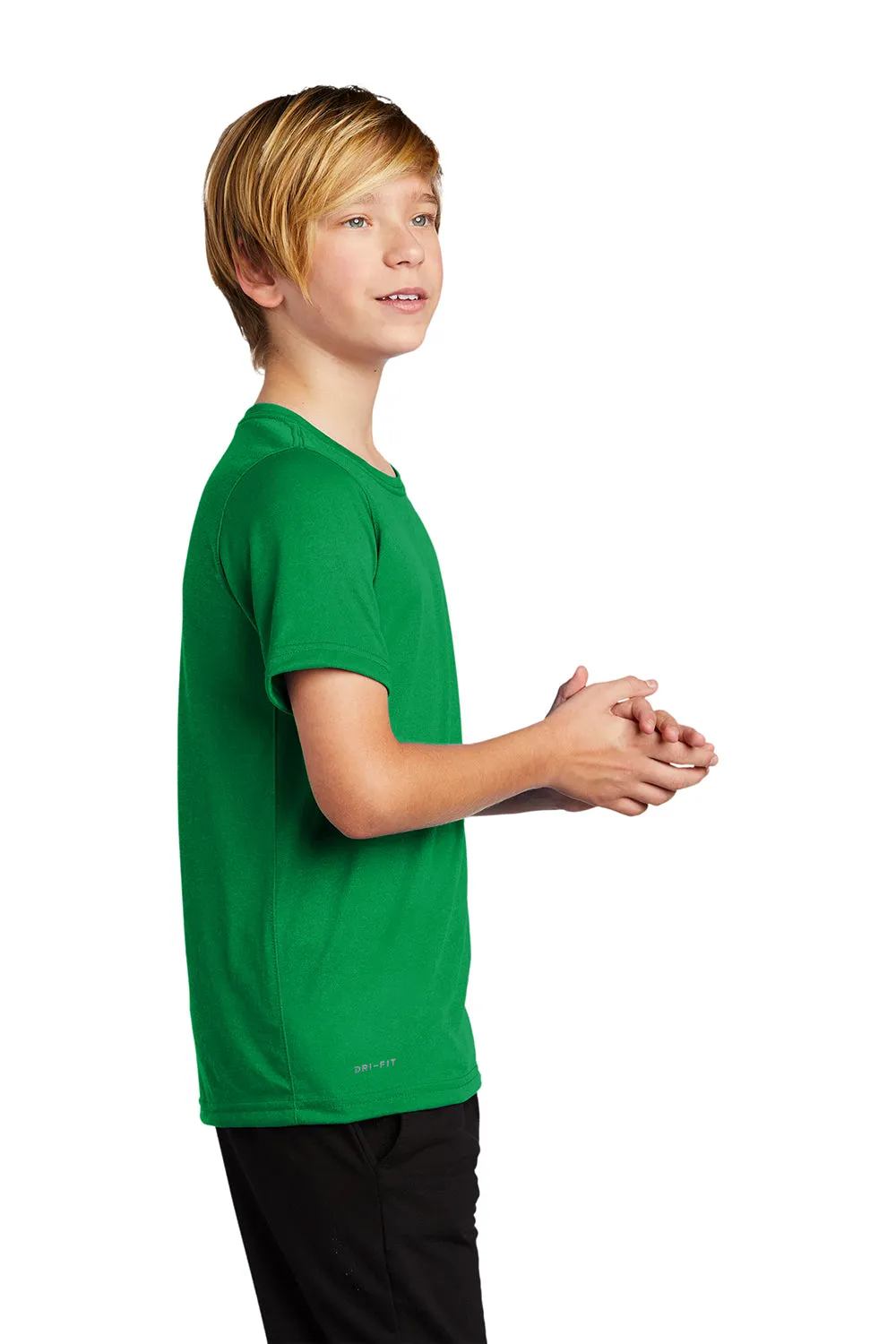 Nike Jugendteam rLegend Dri-Fit Feuchtigkeitstransportierendes Kurzarm-Crewneck-T-Shirt - Apfelgrün