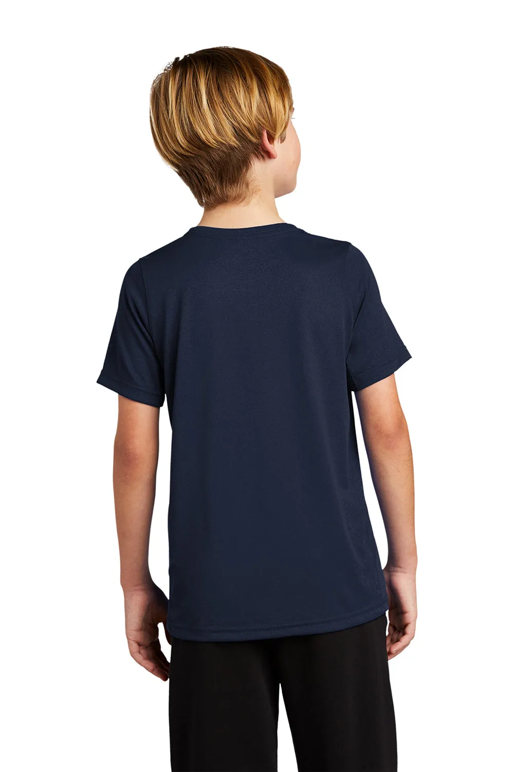 Nike Jugendteam rLegend Dri-Fit Feuchtigkeitstransportierendes Kurzarm-Crewneck-T-Shirt - College Navy Blau