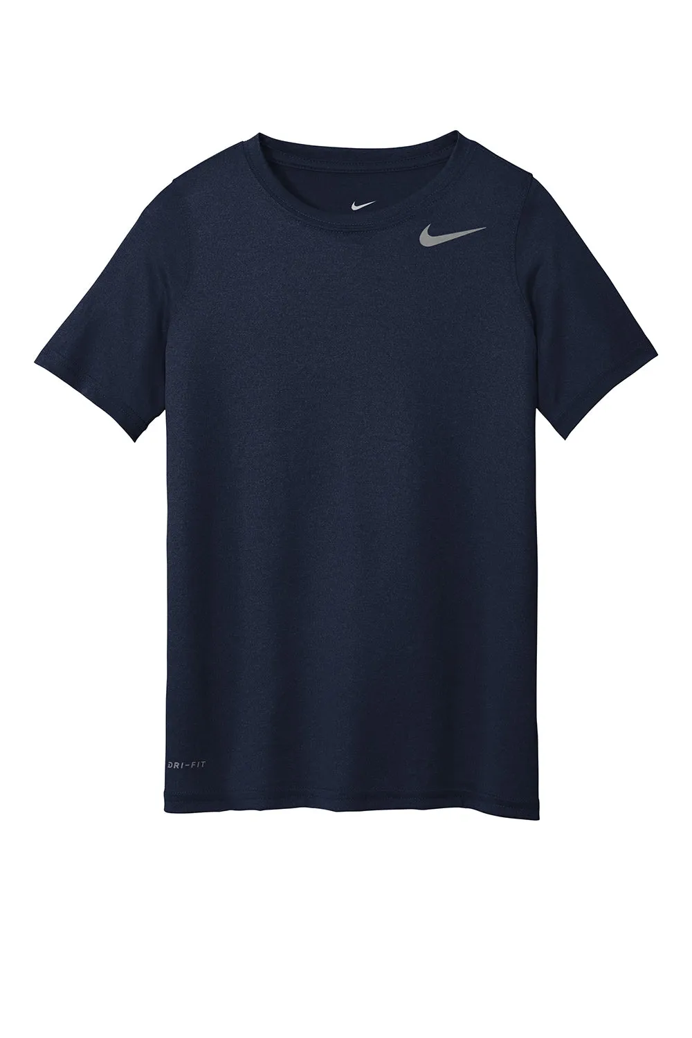 Nike Jugendteam rLegend Dri-Fit Feuchtigkeitstransportierendes Kurzarm-Crewneck-T-Shirt - College Navy Blau